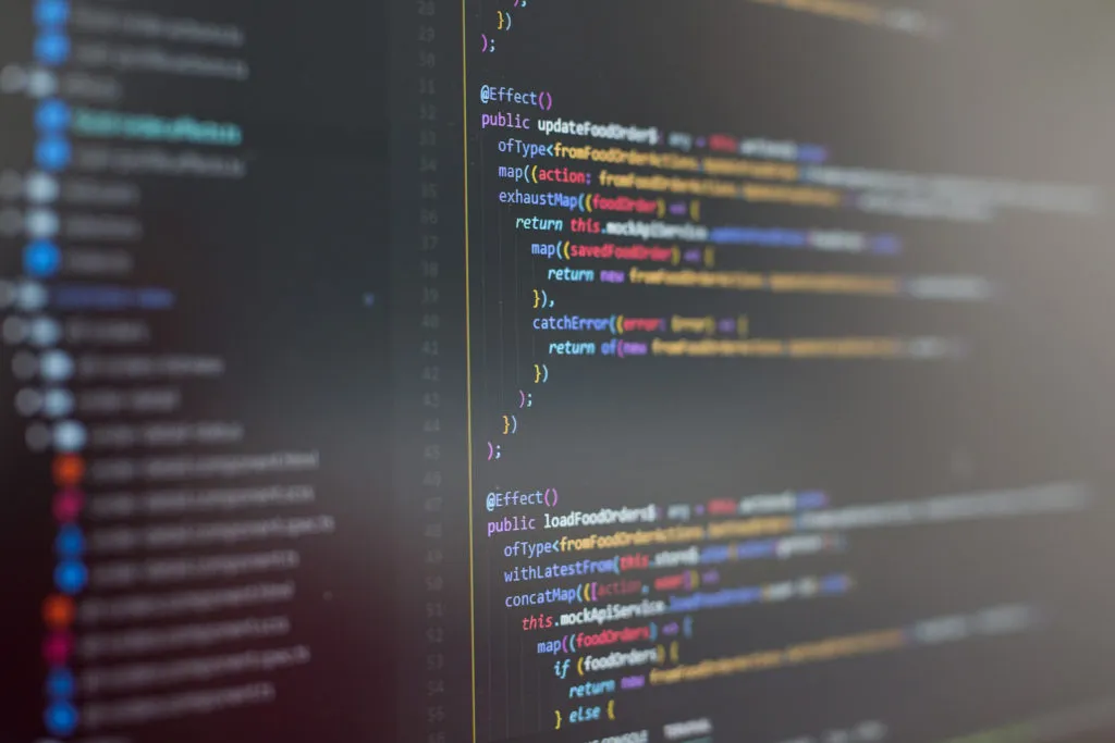 Source code in an editor as a symbol for web development