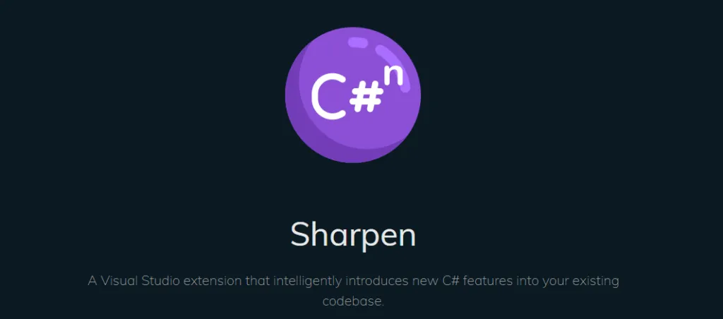 Cover graphic of the Sharpen Visual Studio extension